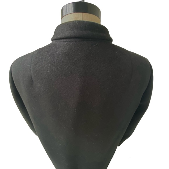 SAKS FIFTH AVENUE Vintage Ben Zuckerman black wool long evening coat, size M - Picture 3 of 11